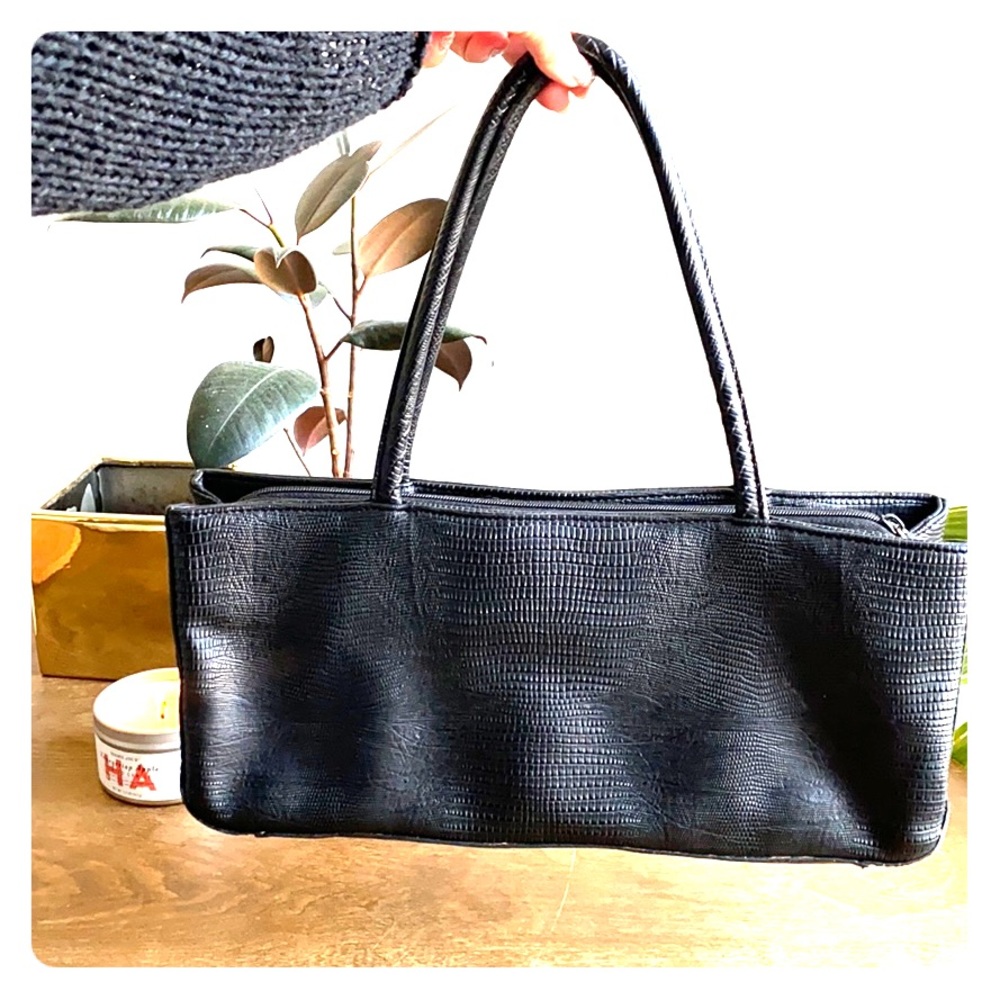 vintage Vegan leather snake skin shoulder bag